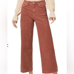 PAIGE ANESSA Vintage Clay Sunset Wide-Leg Jeans